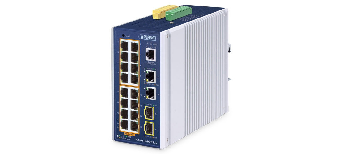 Switch PoE Gigabit Administrable L2/L4 DIN-rail