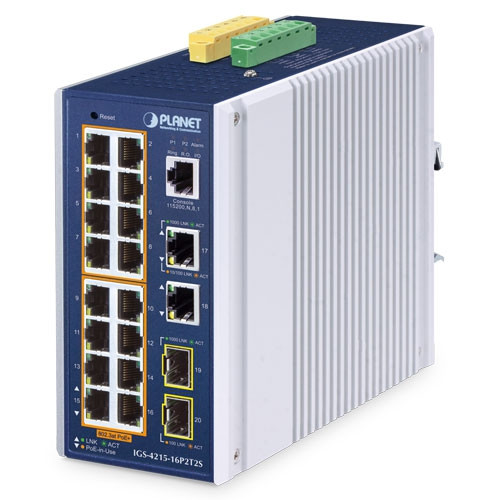 Switch PoE Gigabit Administrable L2/L4 DIN-rail