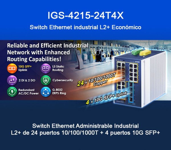 Switch Ethernet Industrial L2+ Económico